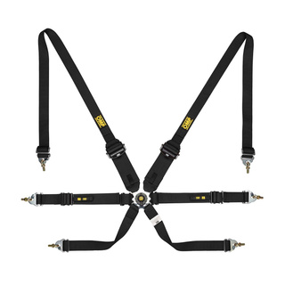 Pasy bezpieczeństwa 6 - punktowe OMP Saloon Endurance czarne