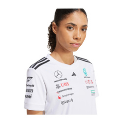 Koszulka damska t-shirt biała Team Mercedes AMG F1 2025