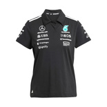 Koszulka polo damska Team czarna Mercedes AMG F1 2025