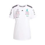 Koszulka damska t-shirt biała Team Mercedes AMG F1 2025