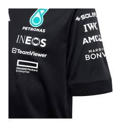 Koszulka t-shirt dziecięca czarna Team Mercedes AMG F1 2025