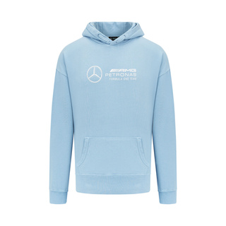 Bluza męska Retro Hoodie Blue Mercedes AMG F1