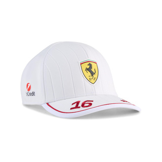 Czapka baseballowa męska biała Leclerc Team Ferrari F1 2025
