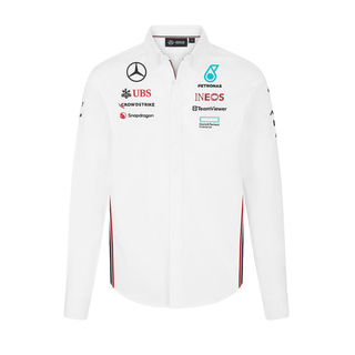 Koszula męska Longsleeve biała Team Mercedes AMG F1 2024