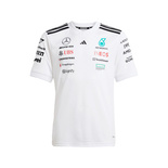 Koszulka t-shirt dziecięca biała Team Mercedes AMG F1 2025