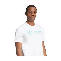 Koszulka męska t-shirt biała Logo Mercedes AMG F1 2025