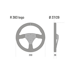 Kierownica samochodowa Sparco R383 LOGO