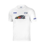 Koszulka t-shirt męska Rally Car M-Sport Sparco biała