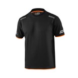 Koszulka t-shirt męska TECH Sparco czarno-pomarańczowy
