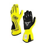 Rękawice wyścigowe OMP ONE EVO X MY24 żółte (FIA)
