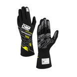 Rękawice wyścigowe OMP SPORT MY24 czarno-żółte (FIA)