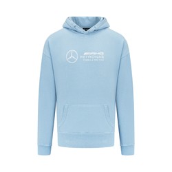 Bluza męska Retro Hoodie Blue Mercedes AMG F1 