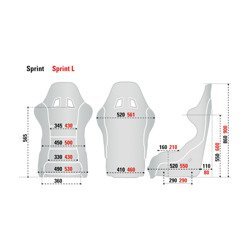 Fotel Sparco SPRINT L MY19 czarny (homologacja FIA)