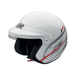 Kask rajdowy otwarty OMP J-R biały (homologacja FIA)