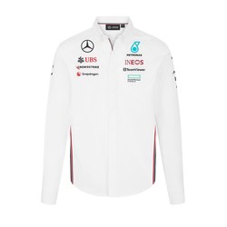 Koszula męska Longsleeve biała Team Mercedes AMG F1 2024