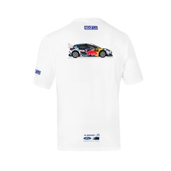 Koszulka t-shirt męska Rally Car M-Sport Sparco biała