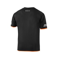 Koszulka t-shirt męska TECH Sparco czarno-pomarańczowy